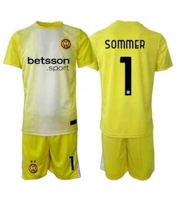 Inter Milan Yann Sommer #1 Målmand Udebanetrøje Børn 2025-26 Kortærmet (+ Korte bukser)